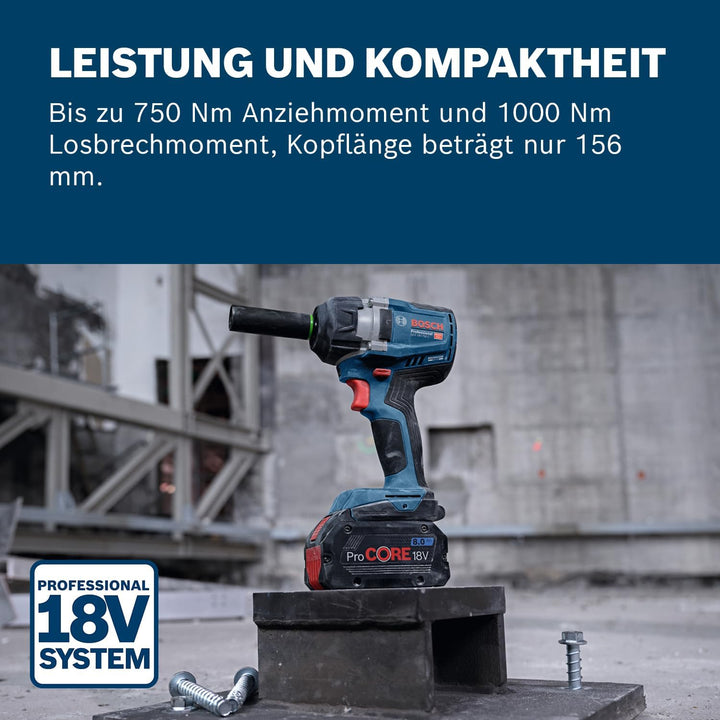 Bosch Professional 18V System Akku-Drehschlagschrauber GDS 18V-750 C (inkl. Connectivity-Modul GCY42