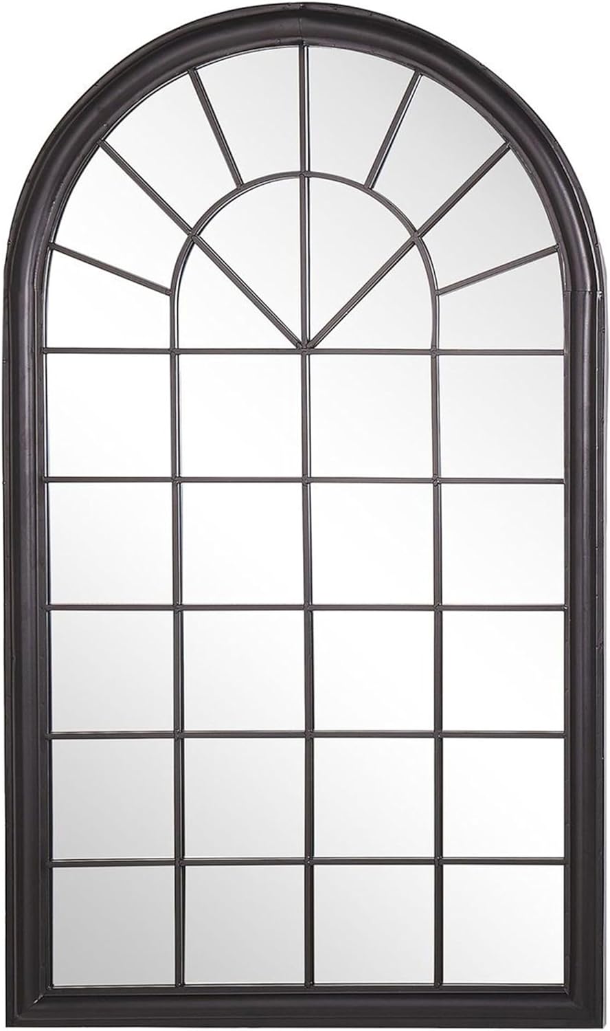 Schwarzer Wandspiegel im gotischen Look 77 x 130 cm Trevol