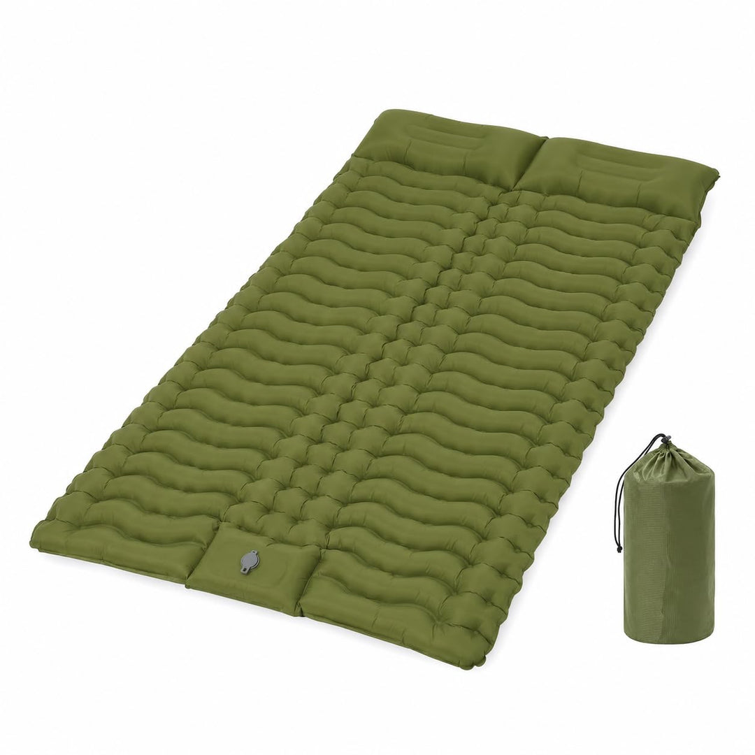 Camping-Isomatte, 10,2 cm dick, für 2 Personen, 3D-Wellpappe, feuchtigkeitsbeständige Unterlage, auf