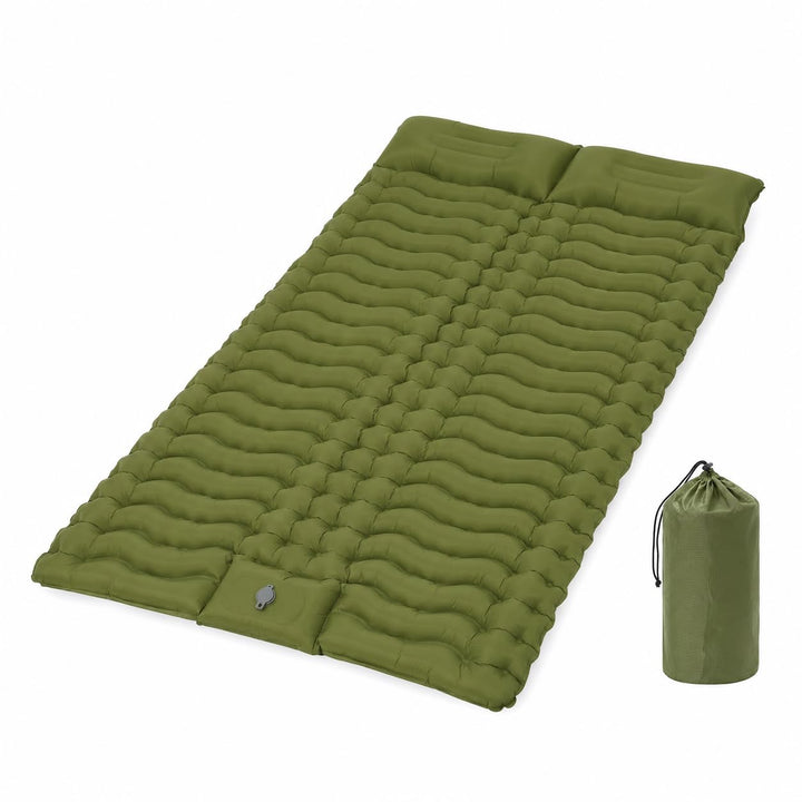 Camping-Isomatte, 10,2 cm dick, für 2 Personen, 3D-Wellpappe, feuchtigkeitsbeständige Unterlage, auf