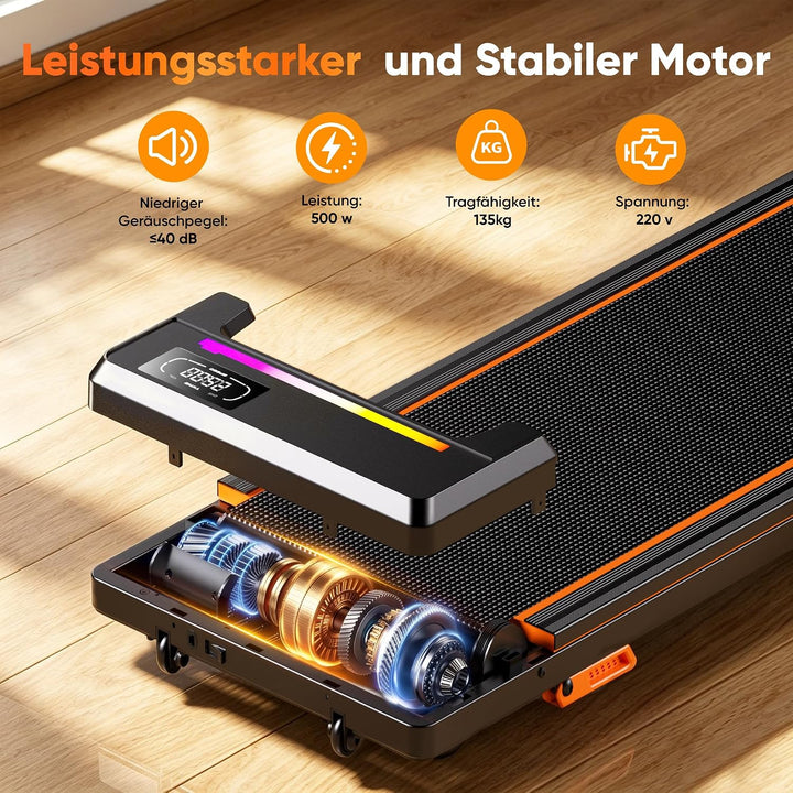 GIDGIMO Walking Pad, klappbares Laufband mit Steigung für Zuhause und Büro, Leiser Motor, LED-Displa