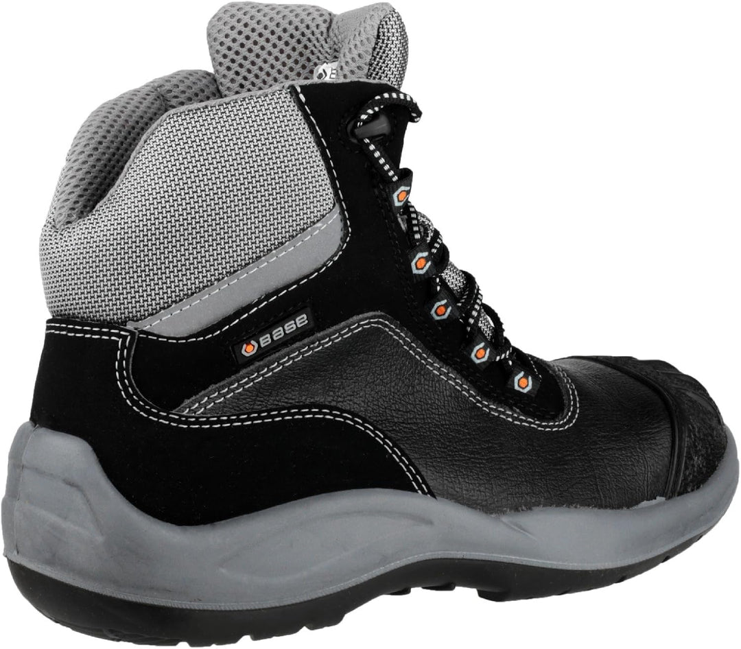 Base B119 Mens Kampfstiefel 38 EU Schwarz Grau, 38 EU Schwarz Grau