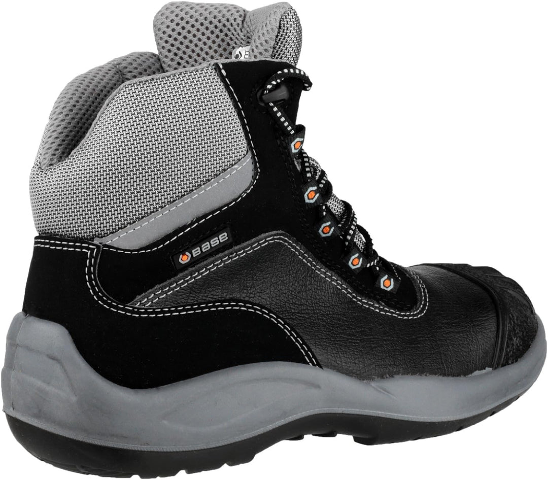 Base B119 Mens Kampfstiefel 46 EU Schwarz Grau, 46 EU Schwarz Grau