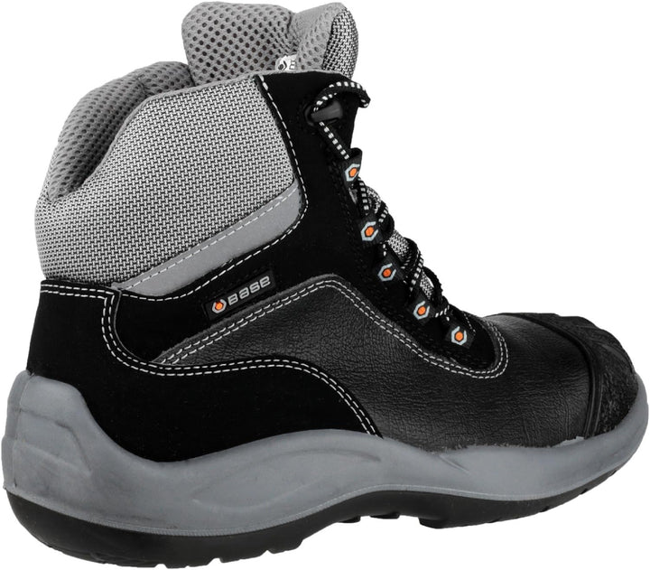 Base B119 Mens Kampfstiefel 46 EU Schwarz Grau, 46 EU Schwarz Grau