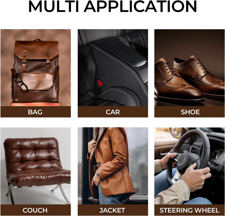 Funto Acryl Lederfarbe Set 12 Farben mit Lederreiniger, 2 Acryl-Glanzlacken, 5 Nylonbürsten, einem r