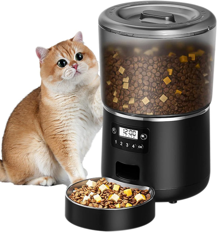 jutyum futterautomat katze 4L, Futterautomat für Haustiere, futterautomat hund, bis zu 9 Portionen/4