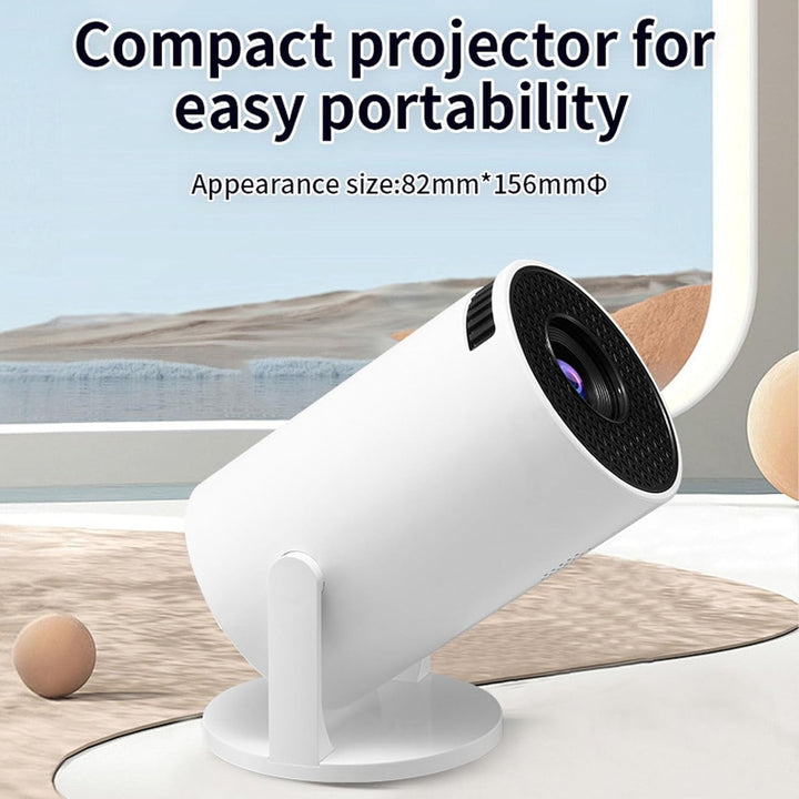 Outdoor Projektor mit WLAN und Bluetooth, Tragbarer 1080P Full HD 4K-Videoprojektor mit Fernbedienun