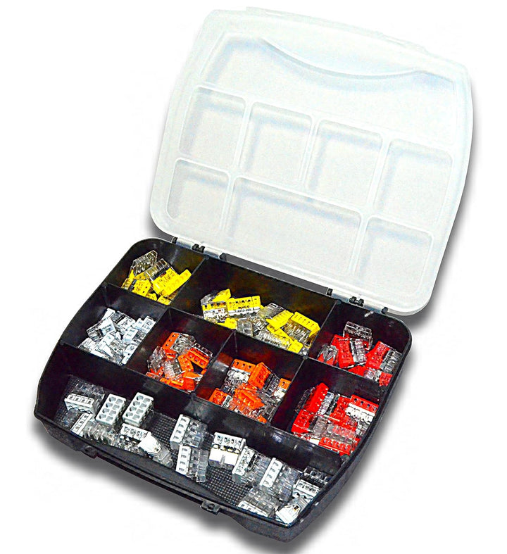 WAGO Klemme 2273 Serie Set Sortiment (110 Stück) inkl. Sortimentskasten 25x 2273-202 | 25x 2273-203