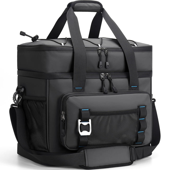 Kühltasche, 40L Grosse Kühlbox Faltbar, Wasserdichte Doppelwand Thermotasche Isolierte Picknicktasch