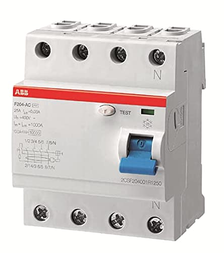 ABB F200 RCCB, 4-polig, 40A, 100mA Typ A 230V ac