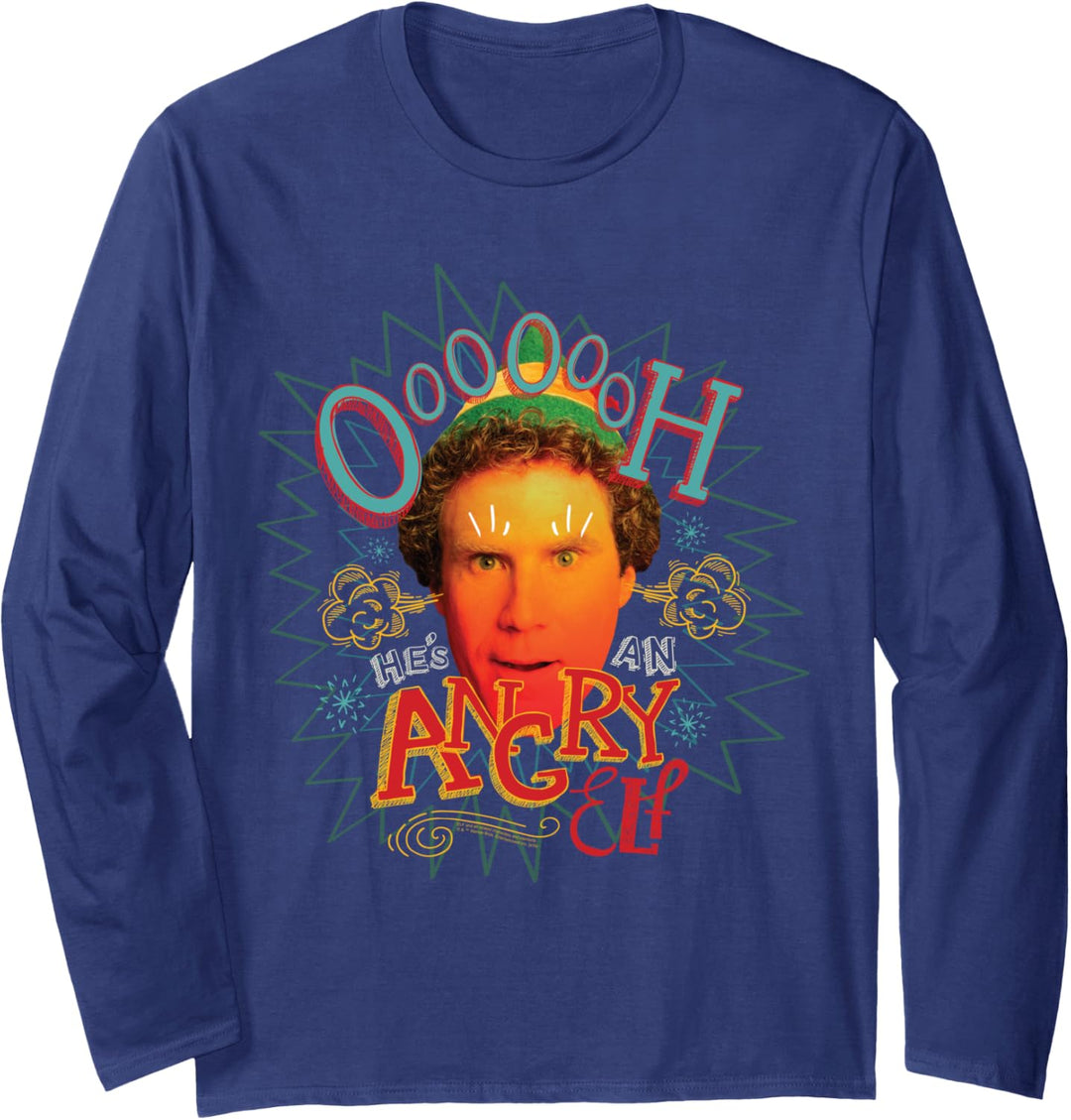 Elf Oooooh He's An Angry Elf Weihnachten Langarmshirt