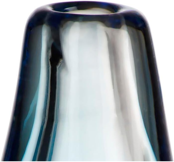 CRISTALICA Blumenvase Glas Vase Tischvase Tischdeko Hochzeitdeko Raumdekoration Acera Blau 30 cm Gla