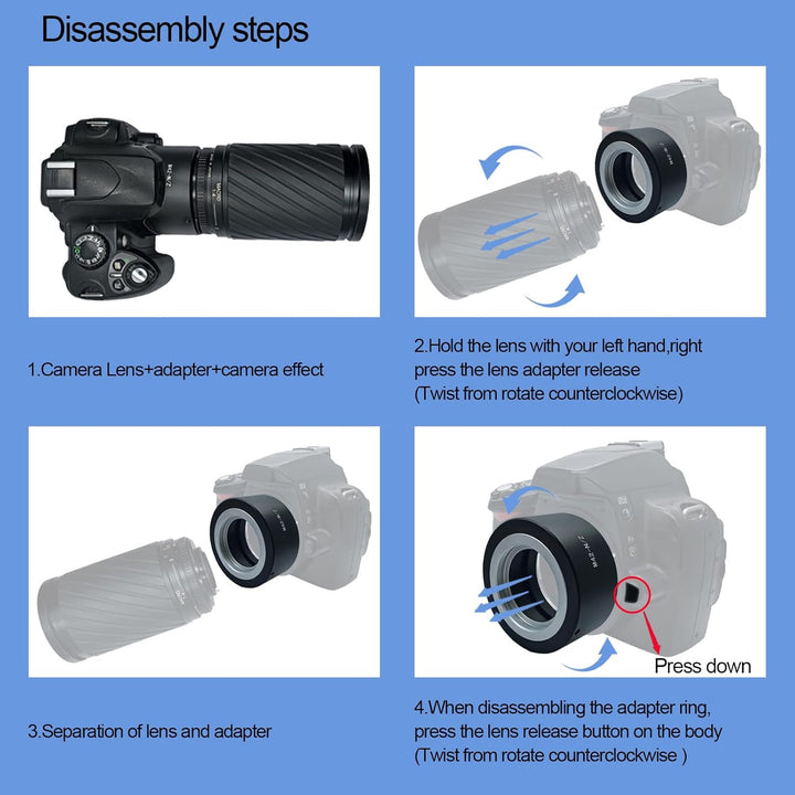 M42-Nik Z Objektivadapter Adapterring,für M42 (42x1mm) Schraubbefestigung Objektiv Kompatibel für Ni