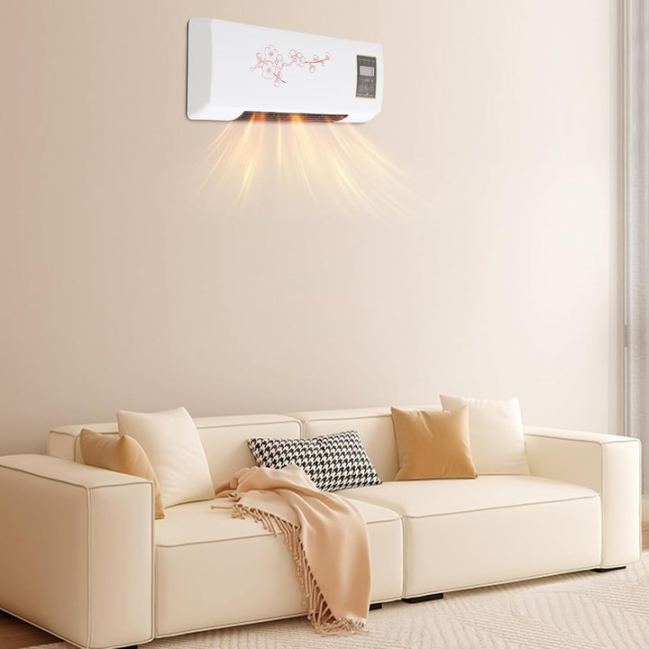 Heizlüfter Wandmontage Klimaanlage Heizung Wandheizung Elektrisch Heizung mit Fernbedienung, 2000W,