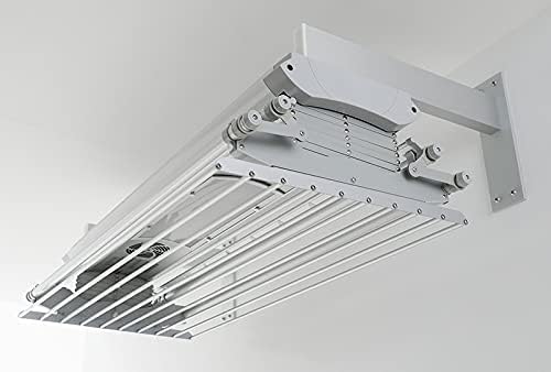 Foxydry Air, Elektrischer Wäscheständer für Wand und Decke mit Ventilator und Fernbedienung, aus Alu