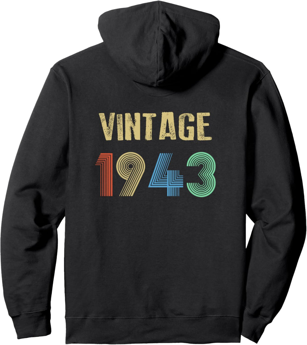 1943 Vintage Geburtstag Pullover Hoodie