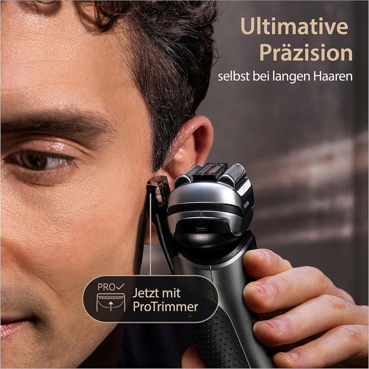 Braun Series 9 Pro+ Rasierer Herren, Elektrorasierer mit 5 Pro Rasierelementen, Langhaarschneider &