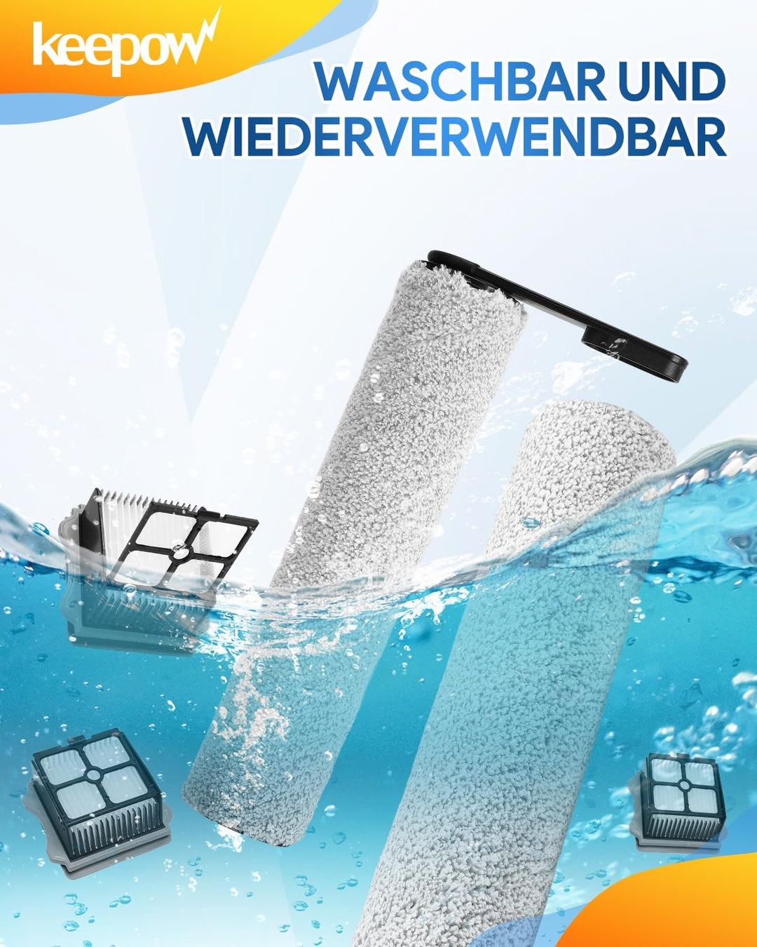 KEEPOW 7 Stück Zubehörset für Tineco Floor One S5/S5 Pro/S5 Pro 2/S5 Extreme nass trockensauger, 2 B