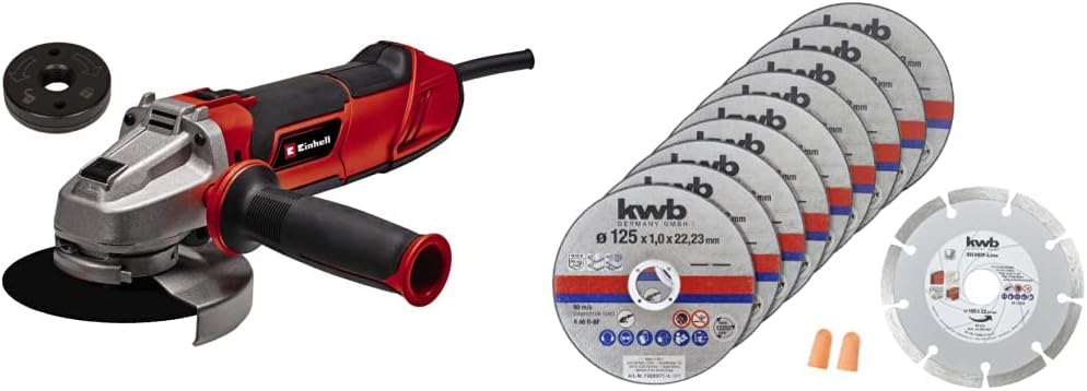 Einhell Winkelschleifer TE-AG 125/1010 CE Q (1010 Watt, Schnellspannmutter, elektr. Drehzahleinstell