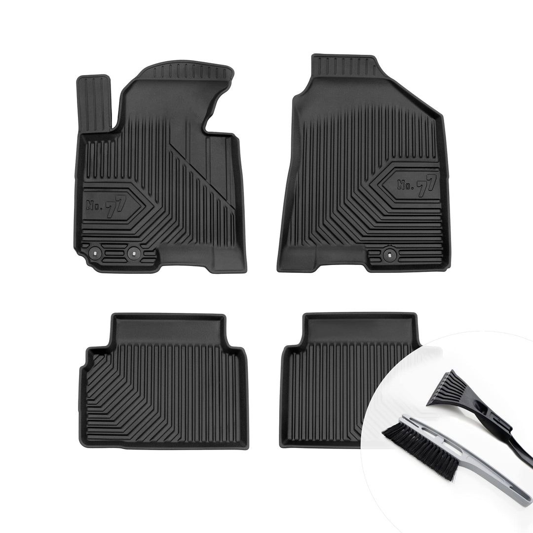 Gummimatten Auto Fussmatten mit Rand Gummi Automatten 3-teilig Set - passend für Hyundai ix35 Tucson