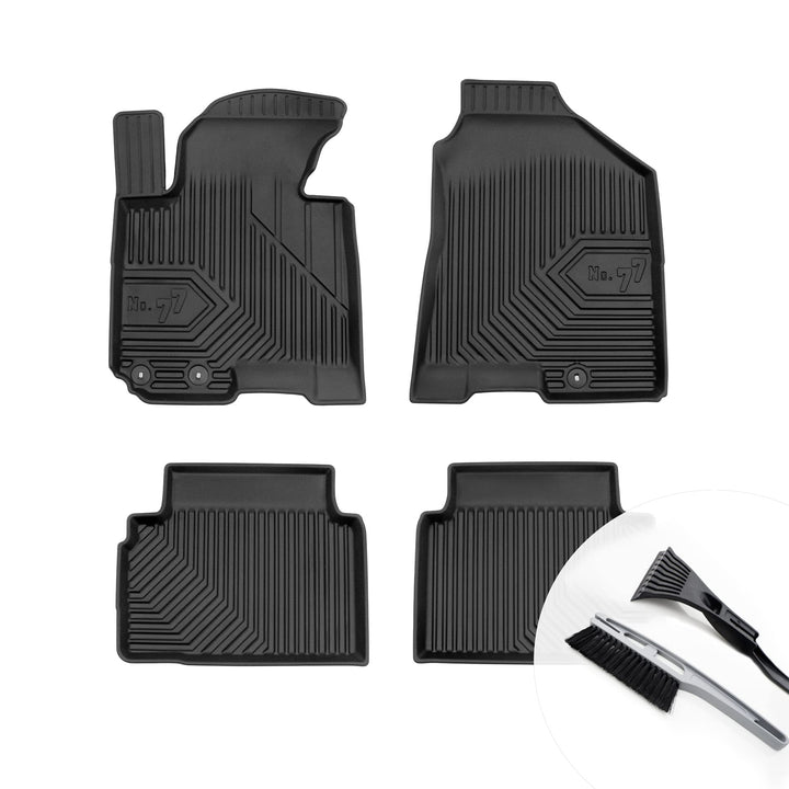 Gummimatten Auto Fussmatten mit Rand Gummi Automatten 3-teilig Set - passend für Hyundai ix35 Tucson