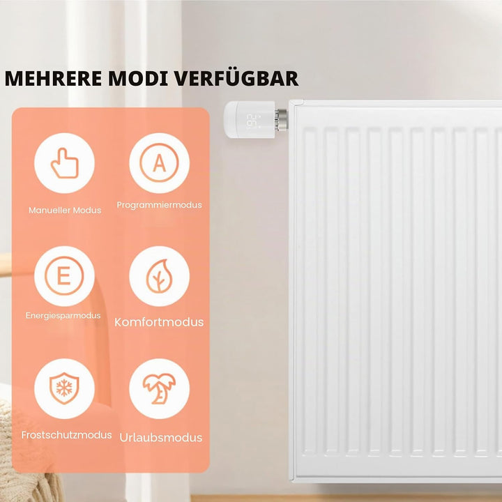 Smart Heizkörperthermostat, WiFi Thermostat Heizungsregler Heizungsthermostat mit App Steuerung&Spra