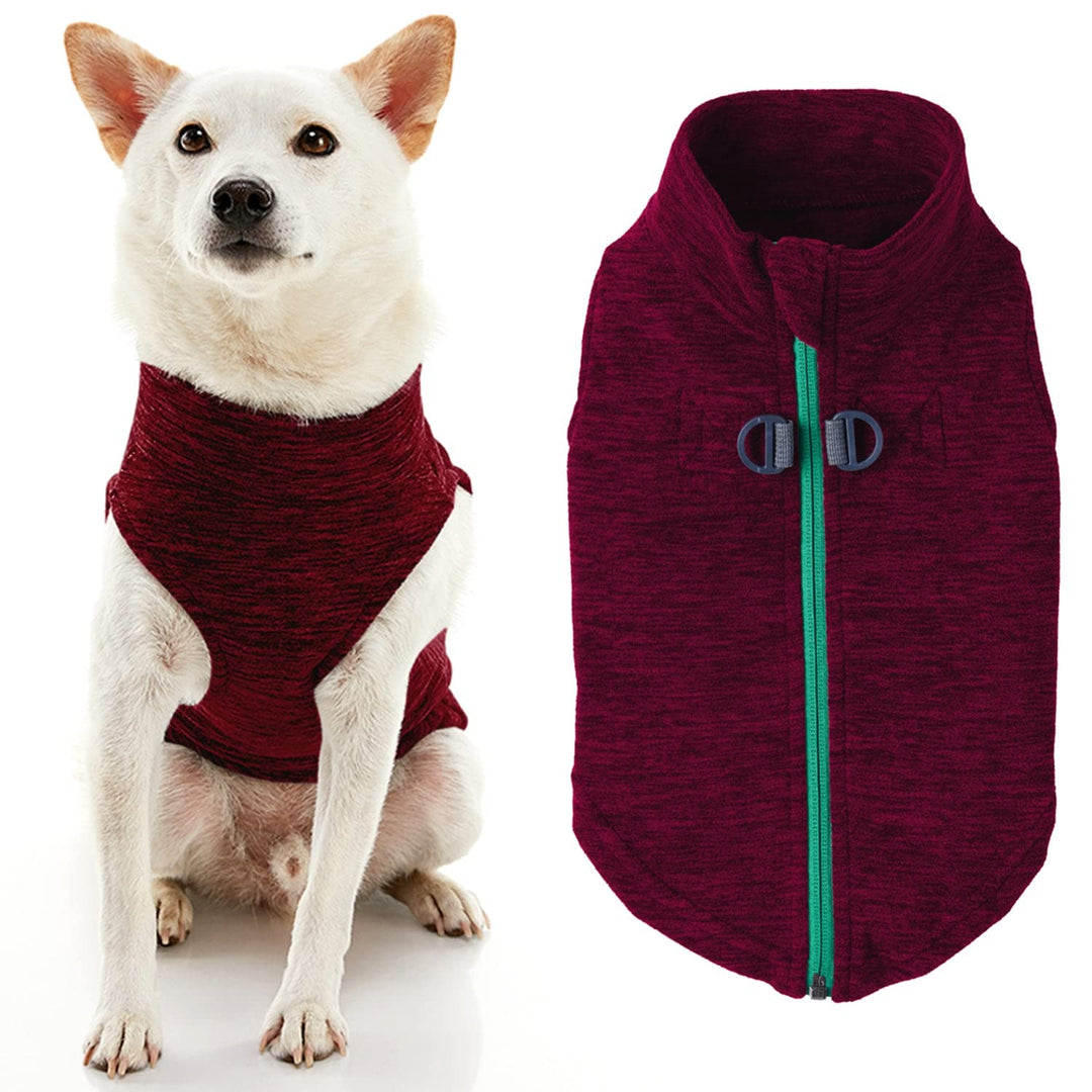 GOOBY Zip Up Fleece-Weste für kleine Hunde Fuchsia Wash Small chest (~12.5"), Fuchsia Wash Small che