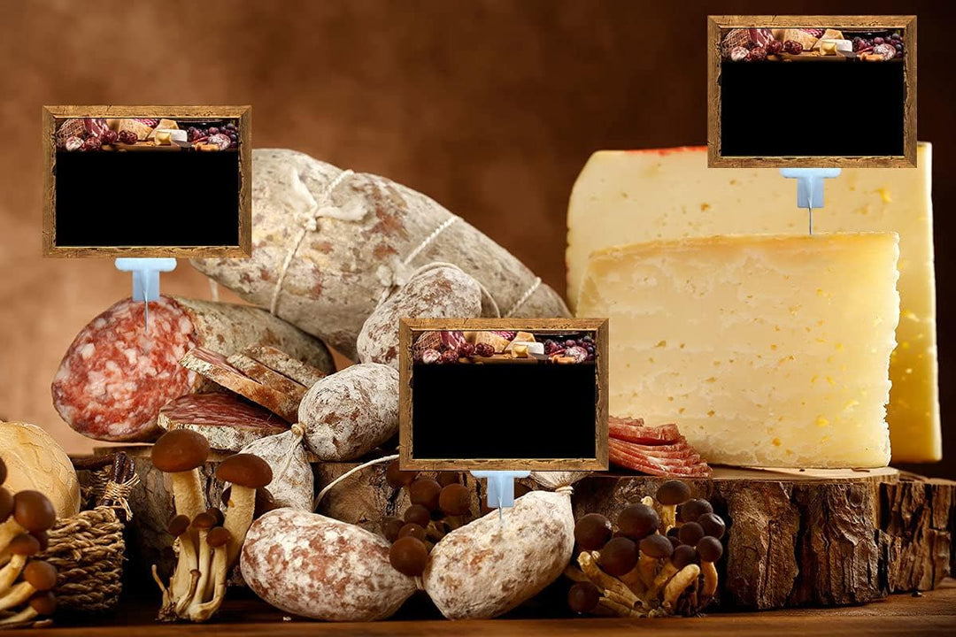 30 Preisschilder für Käse und Charcuterie PLASTIKKARTENHALTER Lebensmittelrecht DRUCK ÄHNLICH wie TA