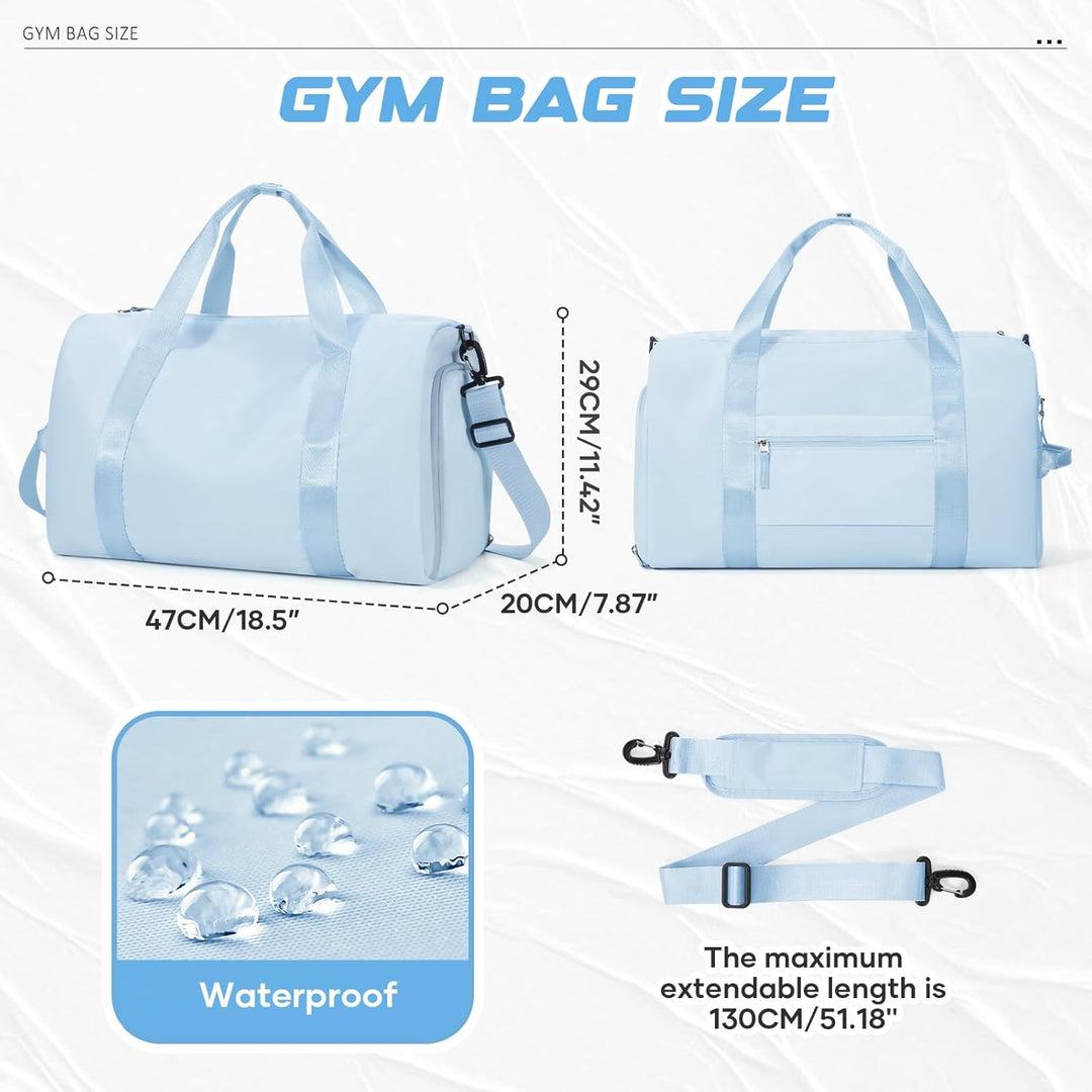 Sport Duffel Bag Damen Herren Sporttasche mit Schuhfach & Nassfach Reisetasche Handgepäck Tasche Spo
