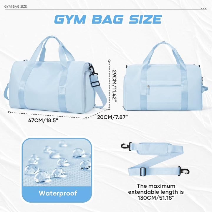 Sport Duffel Bag Damen Herren Sporttasche mit Schuhfach & Nassfach Reisetasche Handgepäck Tasche Spo