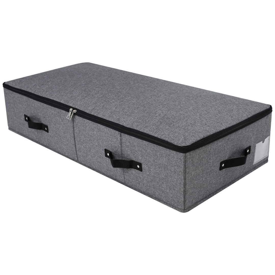 Faltbare stabile Unterbett-Aufbewahrungsbox mit Griff, Reissverschlussdeckel, Decken Kleidung Bettde