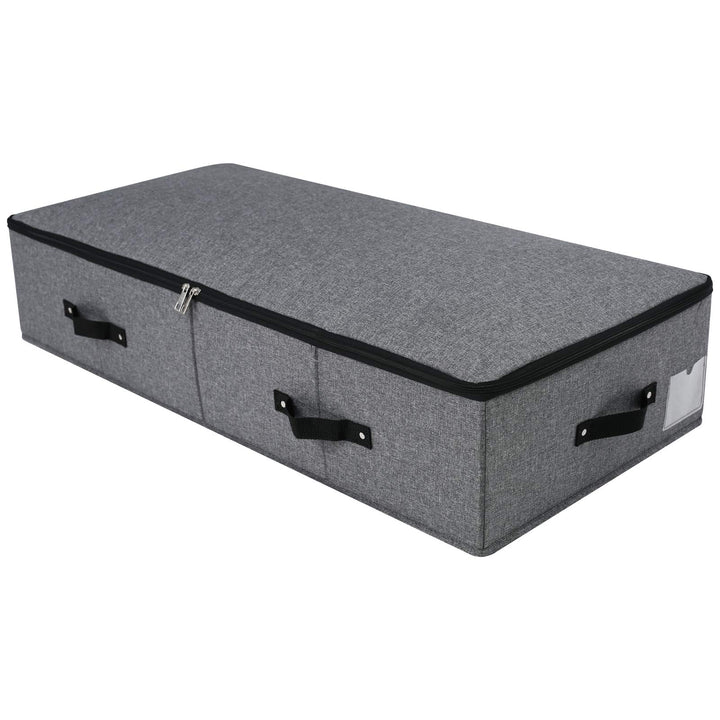 Faltbare stabile Unterbett-Aufbewahrungsbox mit Griff, Reissverschlussdeckel, Decken Kleidung Bettde
