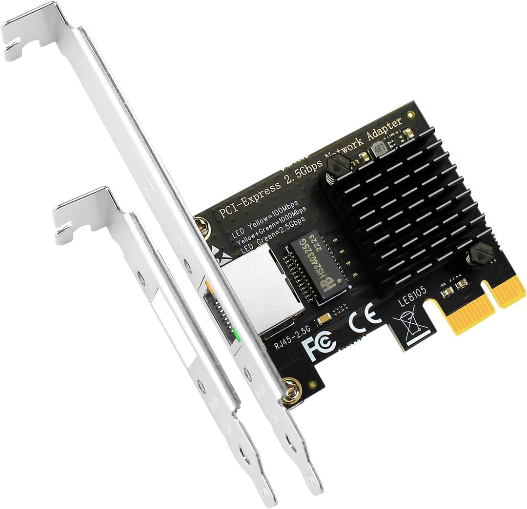 GLOTRENDS LE8105 2.5Gbps PCIe Ethernet Netzwerkkarte, RTL8125BG Chip, RJ45 LAN Port, PCIe X1 Install