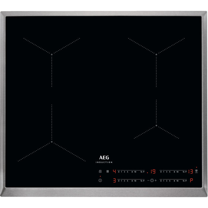 AEG IKS6443AXB Autarkes Kochfeld / Induktion / Hob²Hood / Slider-Bedienung / 60 cm / Edelstahlrahmen