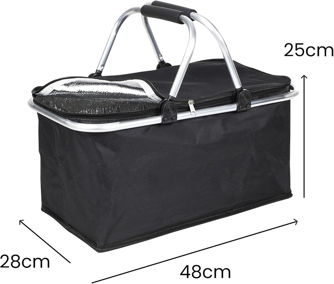 Einkaufskorb Kühlkorb 25 L Faltbarer Thermokorb Picknickkorb Korb Einkaufskörbchen Körbchen klappbar