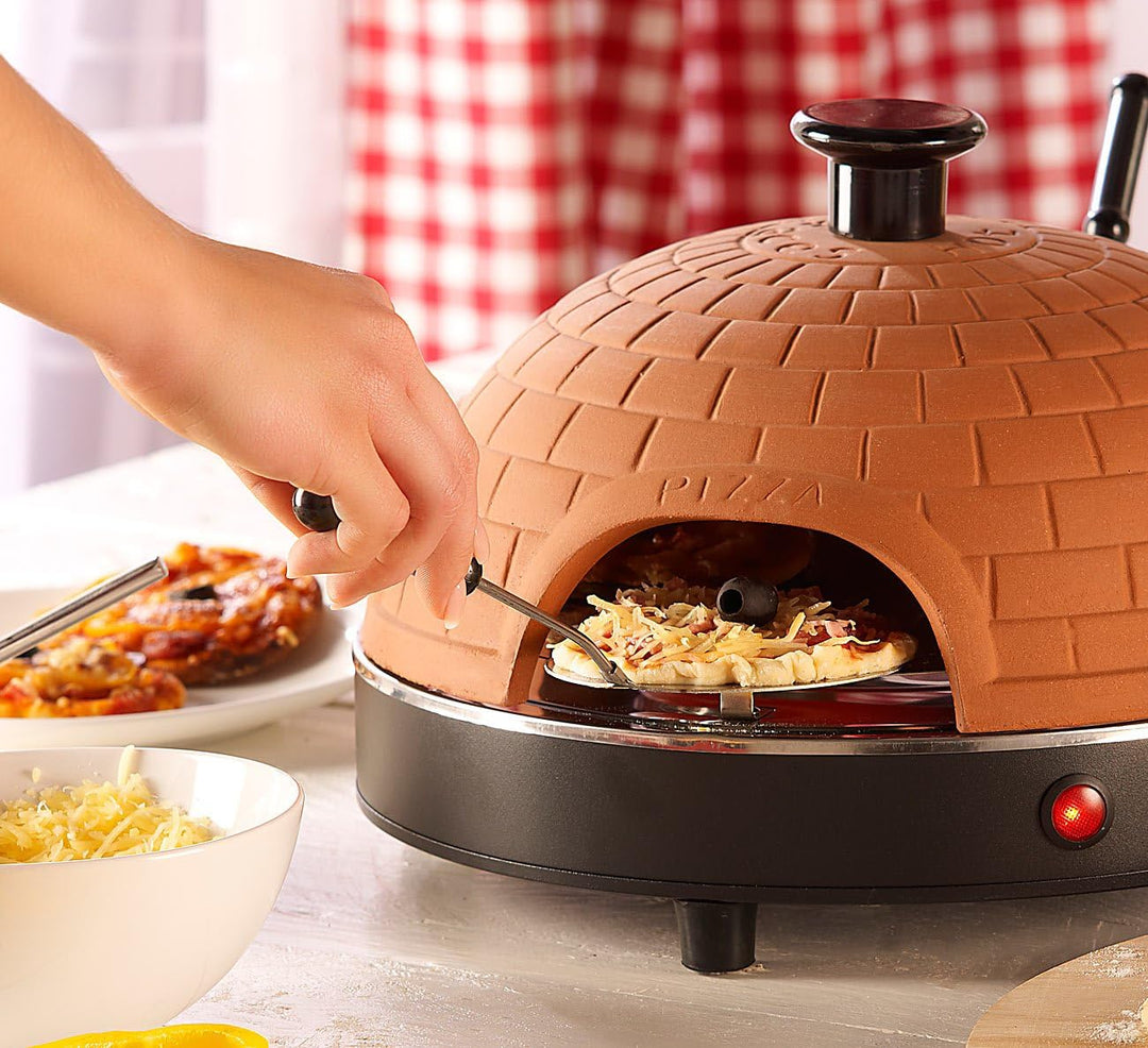 Cucina di Modena Pizzadom: Pizzaofen mit echter Terrakotta-Haube für 4 Personen (Tisch