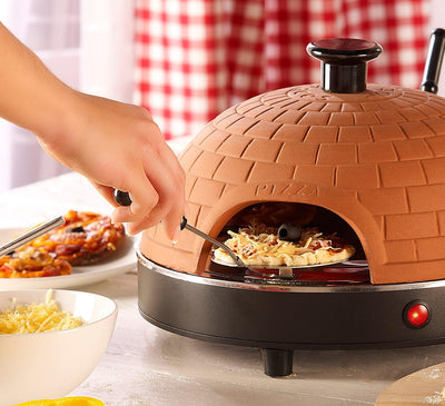 Cucina di Modena Pizzadom: Pizzaofen mit echter Terrakotta-Haube für 4 Personen (Tisch