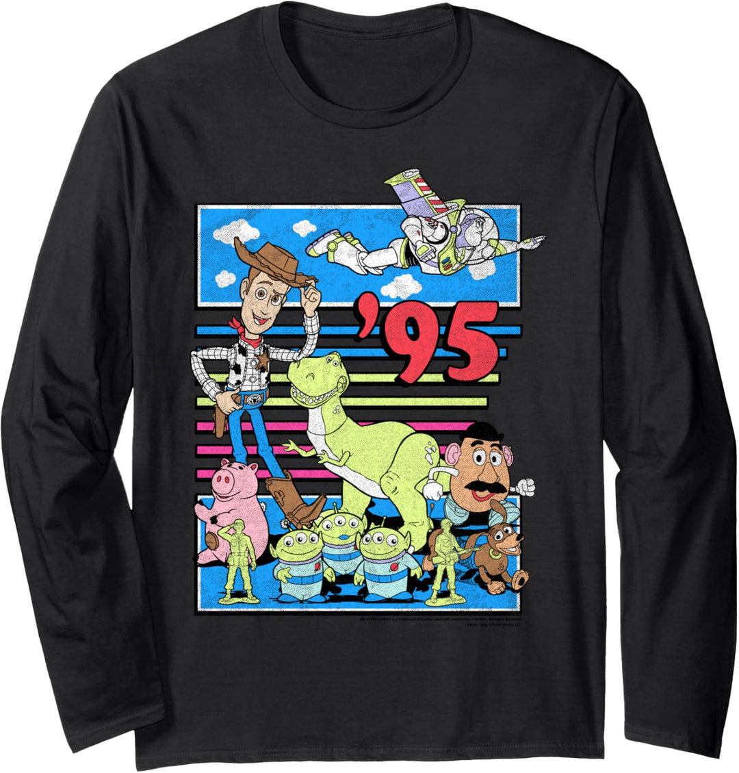 Disney Pixar Toy Story Group Shot Vintage '95 Poster Langarmshirt