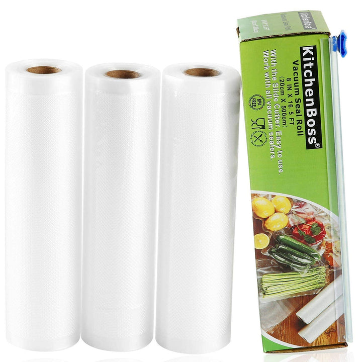 KitchenBoss Rollende Vakuumbeutel für Selladores Commercial,3 Rollen,als Erleichterung für den Rette