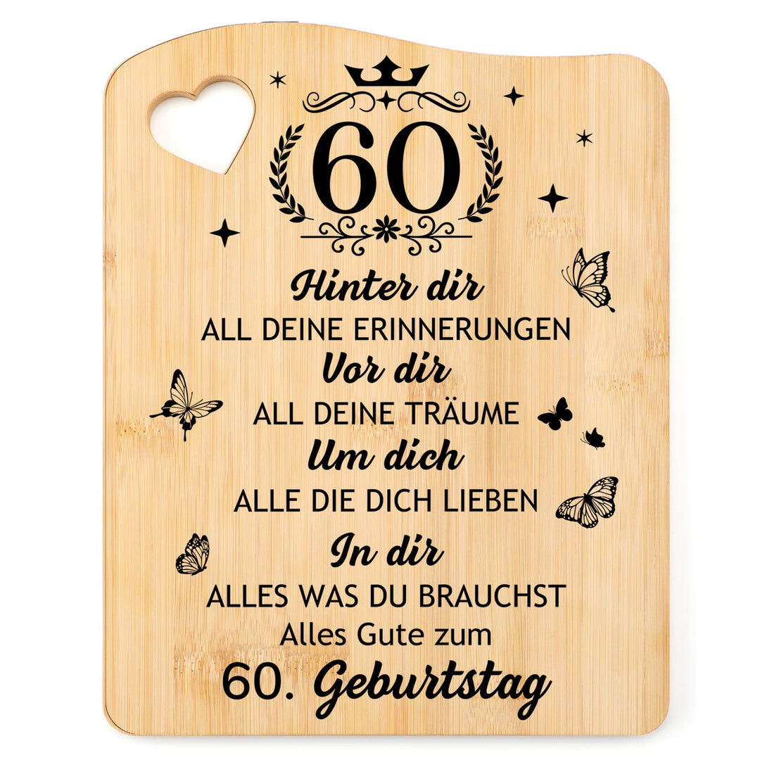 60 Geburtstag Frau, Schneidebrett Geschenke zum 60 Geburtstag für Frauen Mama Oma, Geburtstagsgesche