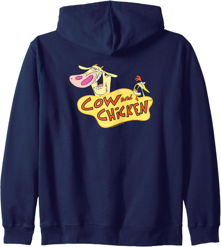 Cow and Chicken Logo Kapuzenjacke