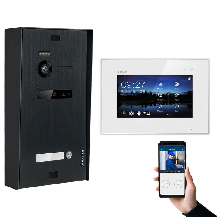 Nonic Balter EVO Aufputz Video-Türsprechanlagen WLAN Set 1 Familienhaus (1x Türstation mit Kamera Sc