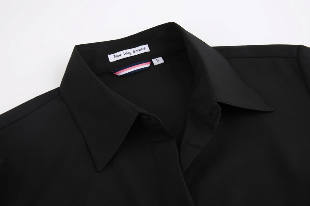 Alex Vando Bluse Damen Langarm Hemd Damen Stretch – Business Button Down Shirts, Bügelfrei Arbeitshe