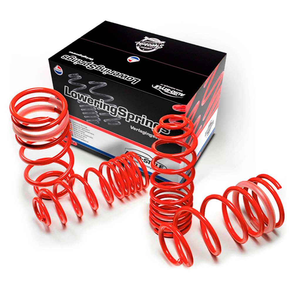 AUTO-STYLE Tieferlegungsfedern kompatibel mit Fiat Grande Punto/Evo/Punto 1.2/1.4/0.9 Twin Air/1.4 T