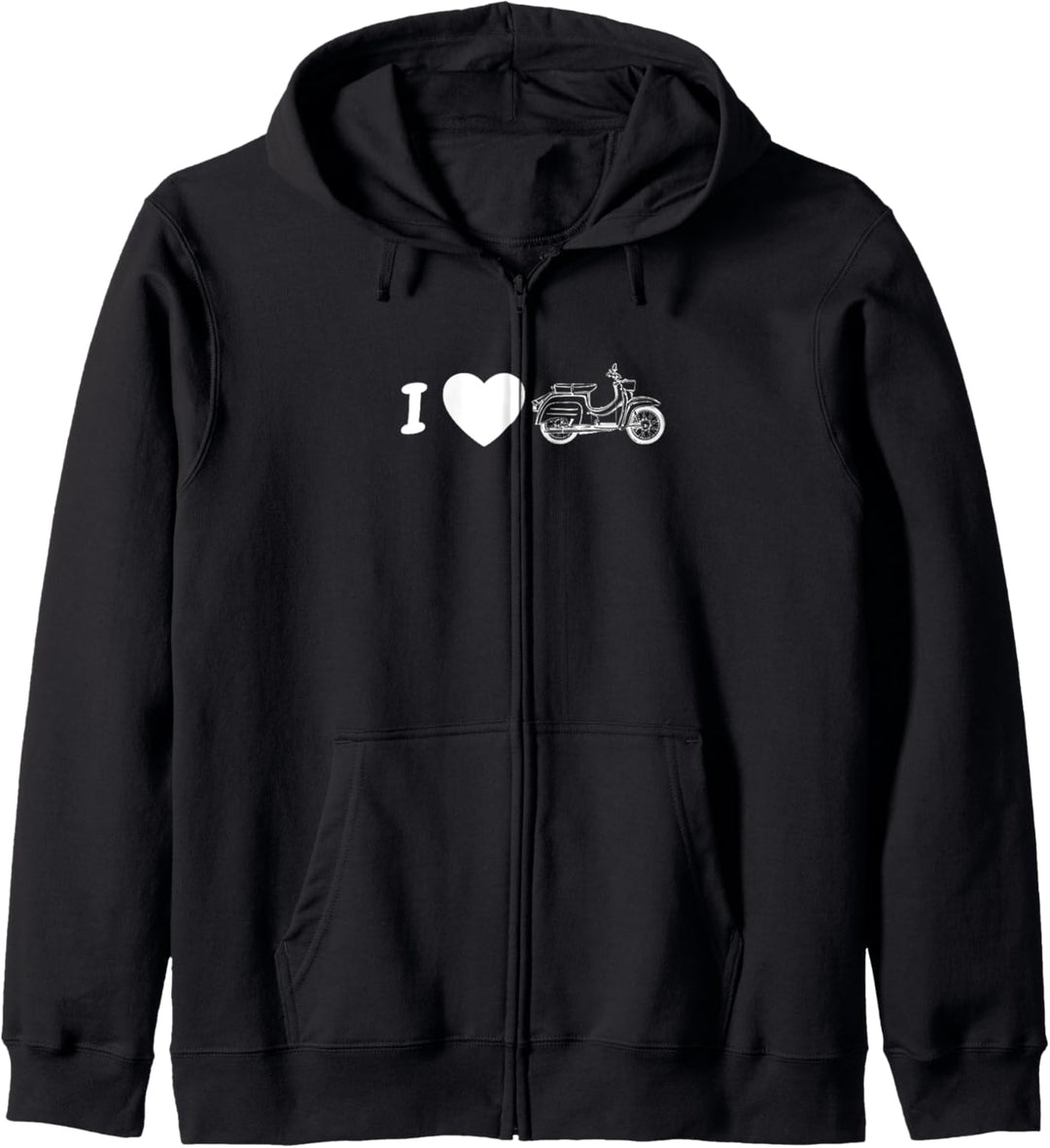 I Love Mopeds Oldtimer Simson-Schwalbe Kapuzenjacke