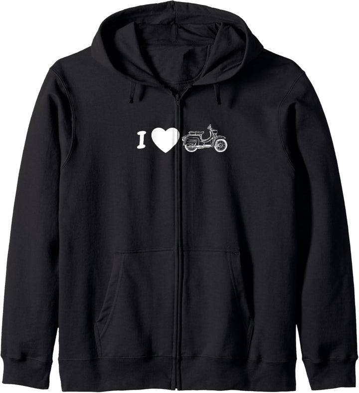 I Love Mopeds Oldtimer Simson-Schwalbe Kapuzenjacke