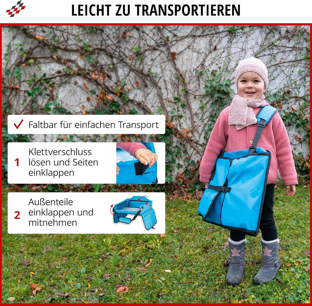 WALSER Reisetisch Auto Kinder, Autotisch für Kind, Knietablett Kinder Auto, Auto Tisch Kinder, Auto