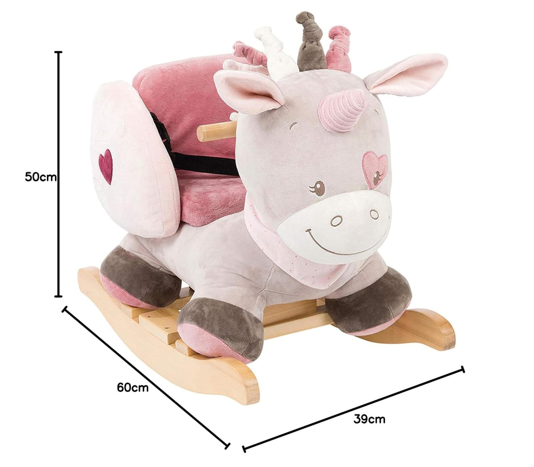 Nattou Schaukeltier ab 1 Jahr mit Gurt, Mädchen, rosa - Jade der Einhorn Einhorn Jade, Einhorn Jade