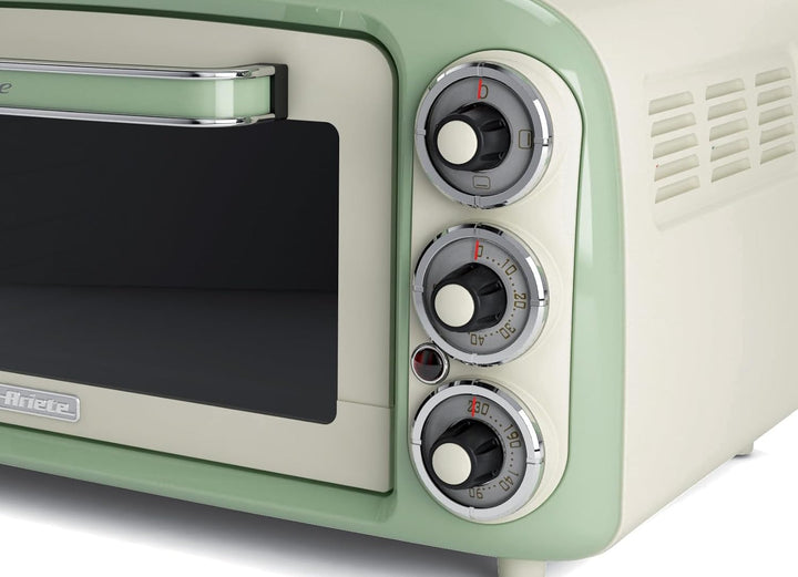 Ariete Vintage-Ofen 979, Retro Elektrobackofen mit 3 Backpositionen, 30 cm Pizzaofen, Max temp. 230°