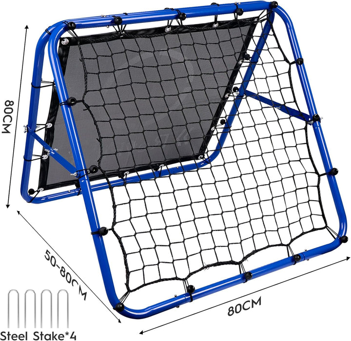 Rebounder für Fussball – Verstellbares Doppelseitiges Rebounder-Netz mit Ziel, für Fussball, Basebal